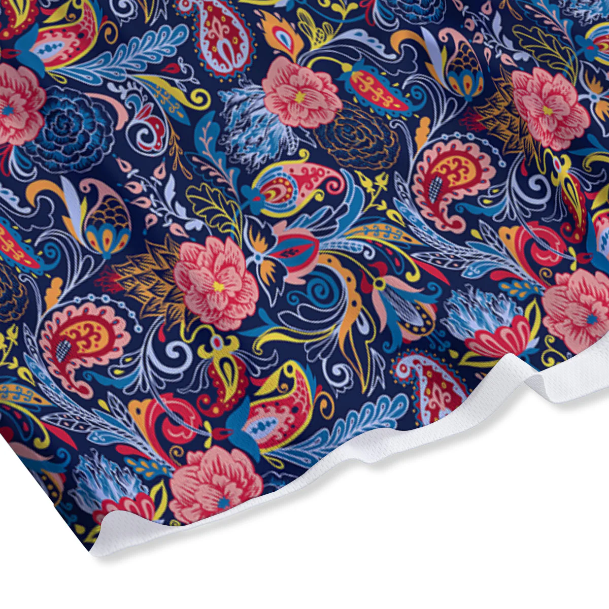 Paisley Art Print Pattern Mesh Shorts - Image 4