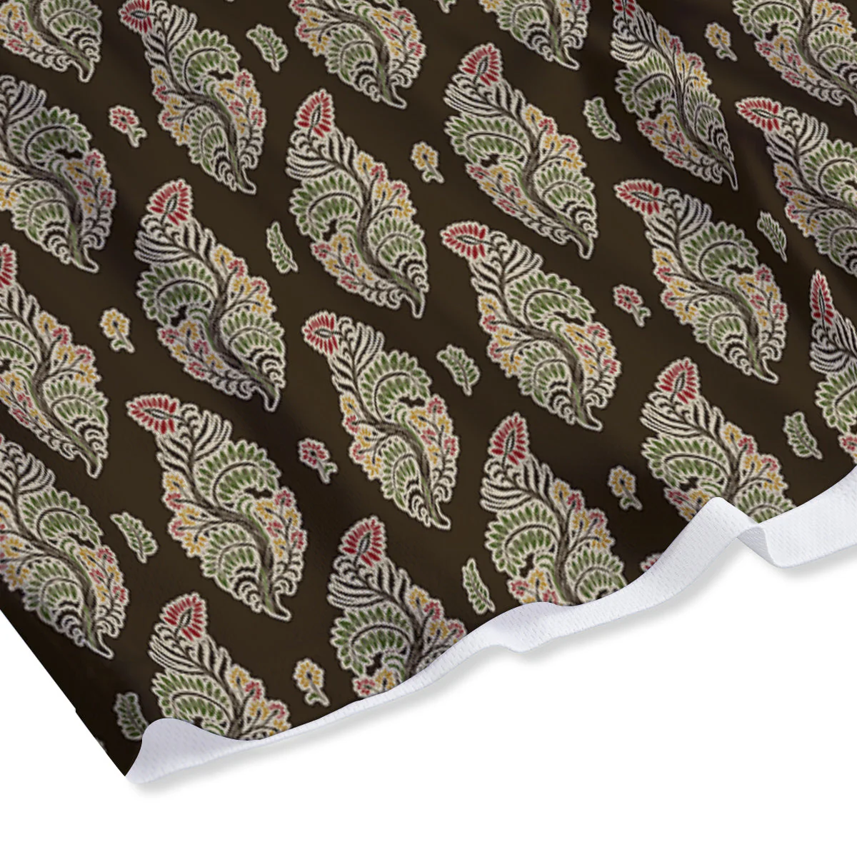 Paisley Bohemian Dark Print Pattern Mesh Shorts - Image 4