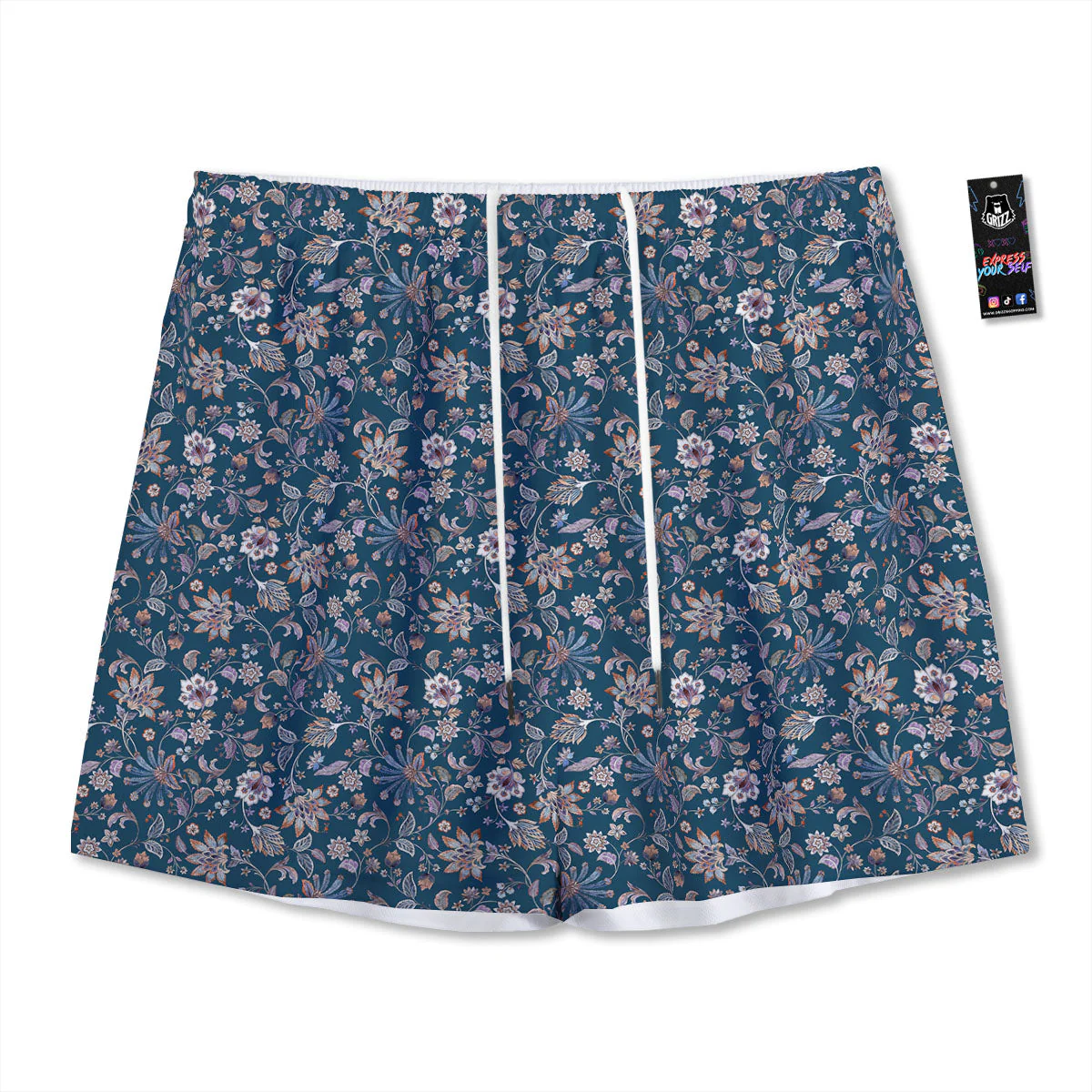 Paisley Bohemian Print Pattern Mesh Shorts