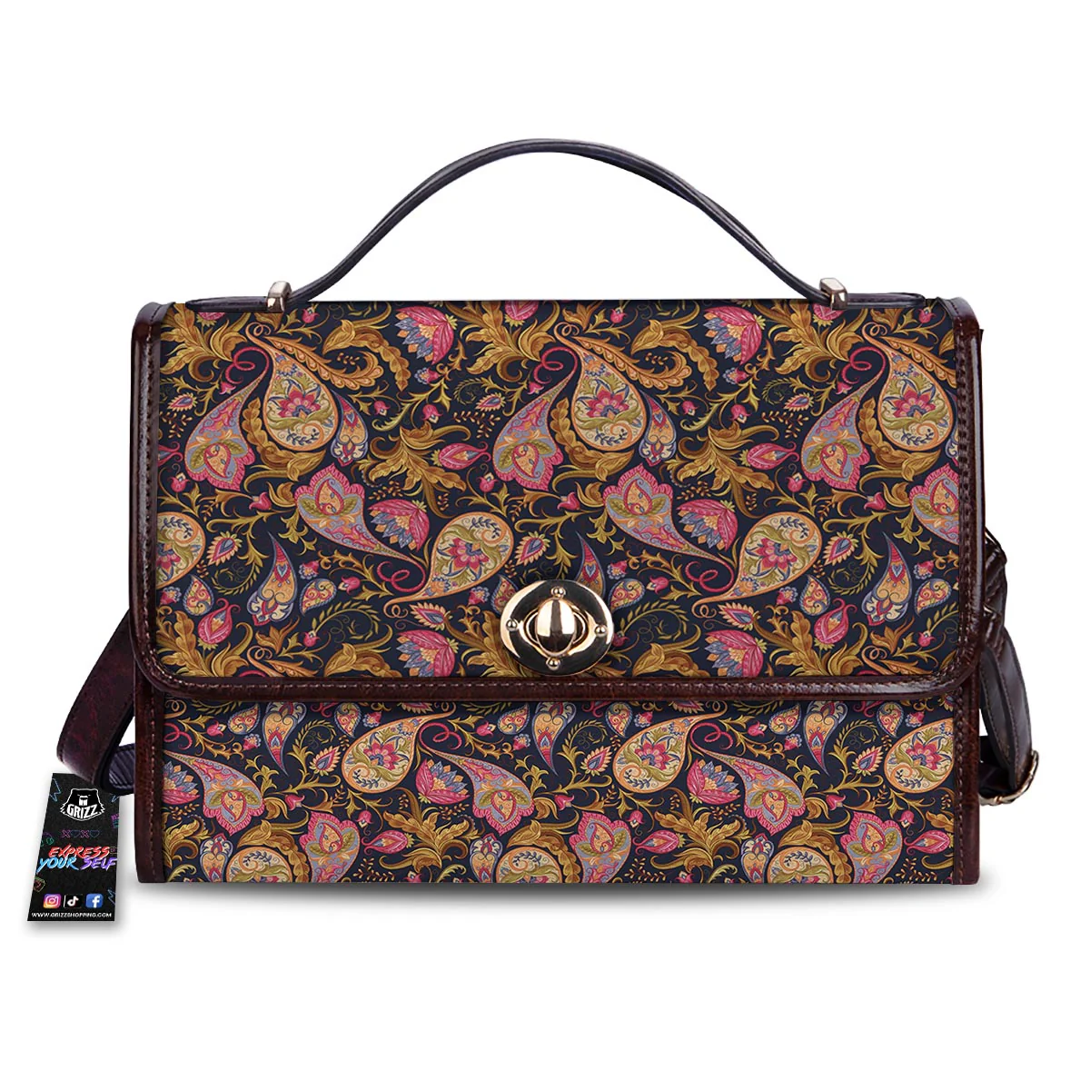 Paisley Indian Retro Print Pattern Women's Satchel Bag