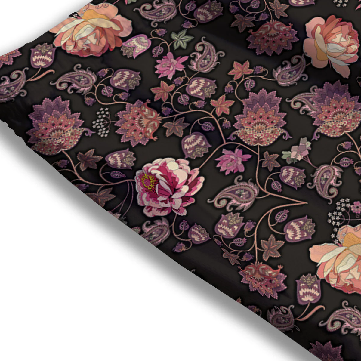 Paisley Indian Rose Print Pattern Mesh Shorts - Image 3