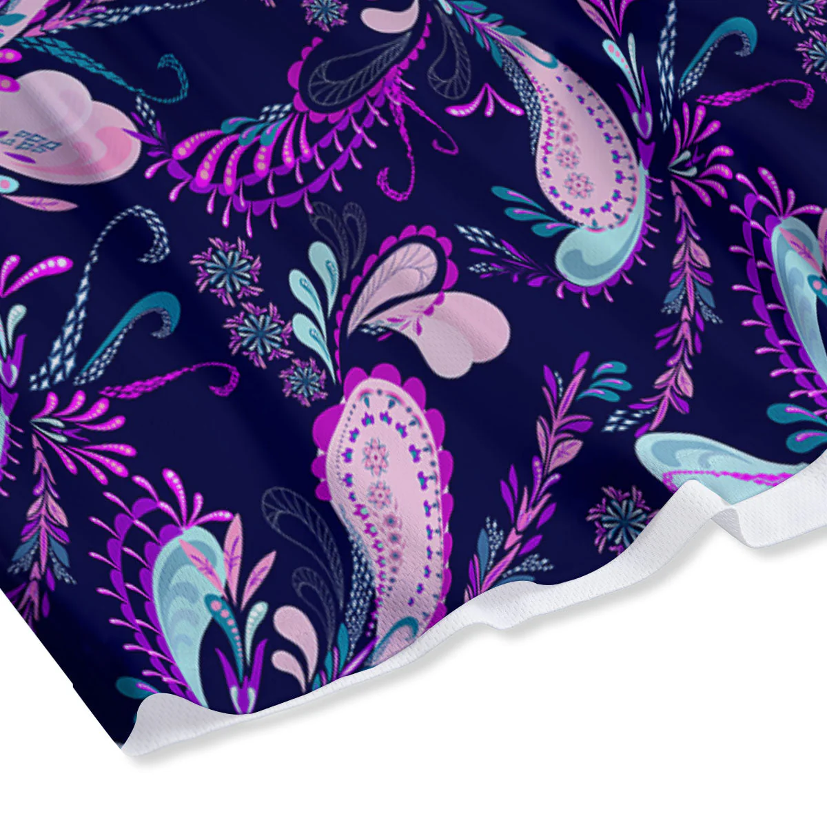 Paisley Pink And Purple Print Pattern Mesh Shorts - Image 4