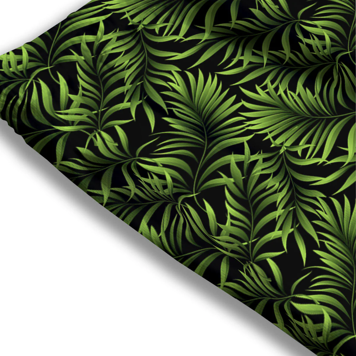 Palm Leaf Green Tropical Print Pattern Mesh Shorts - Image 3