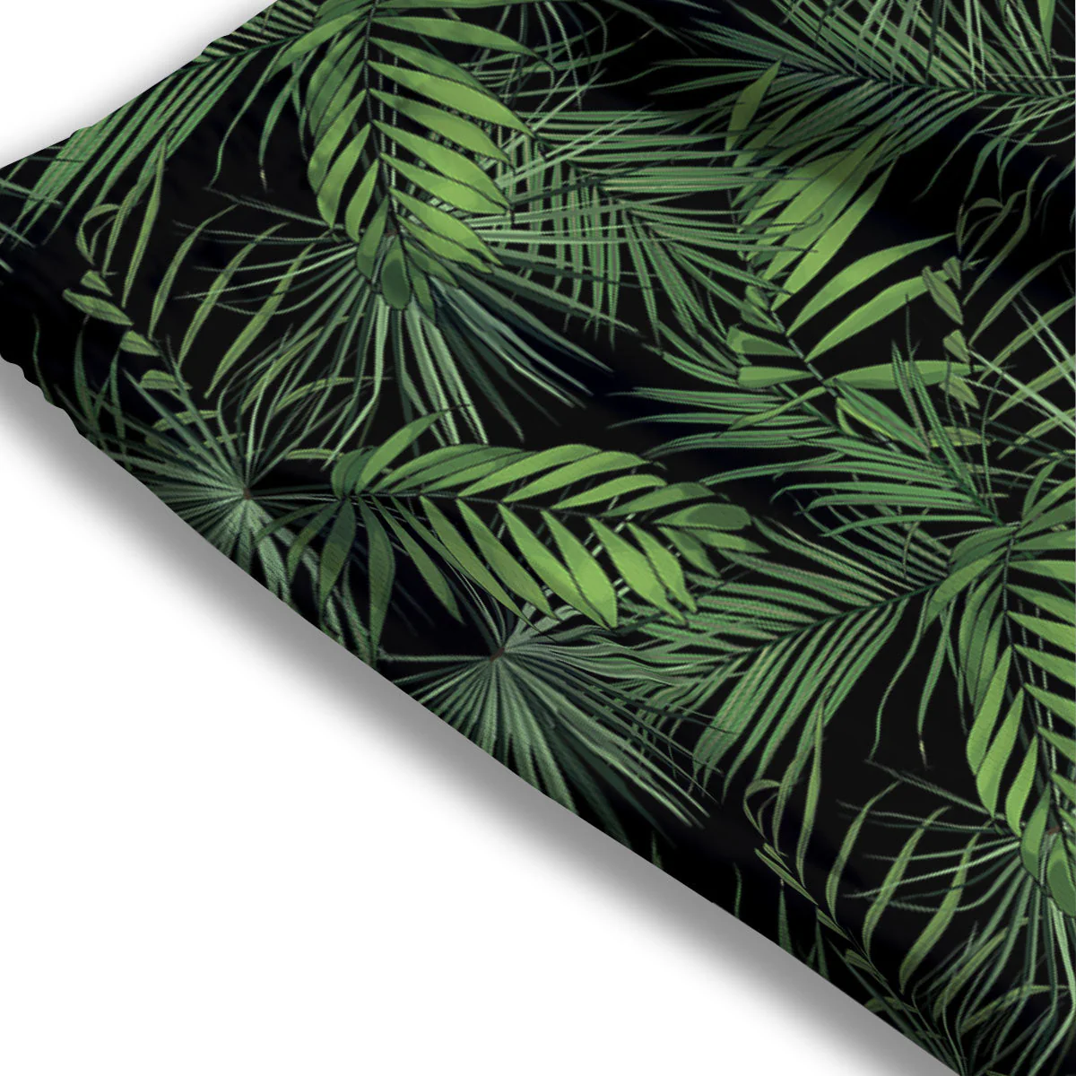 Palm Leaf Night Tropical Print Pattern Mesh Shorts - Image 3