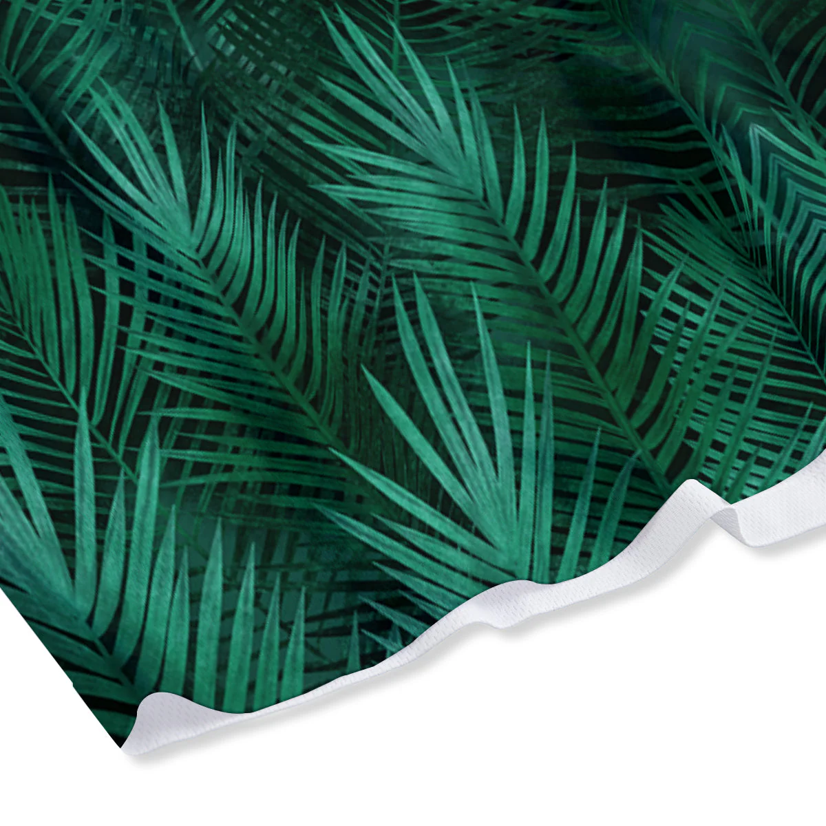 Palm Leaf Tropical Print Pattern Mesh Shorts - Image 4
