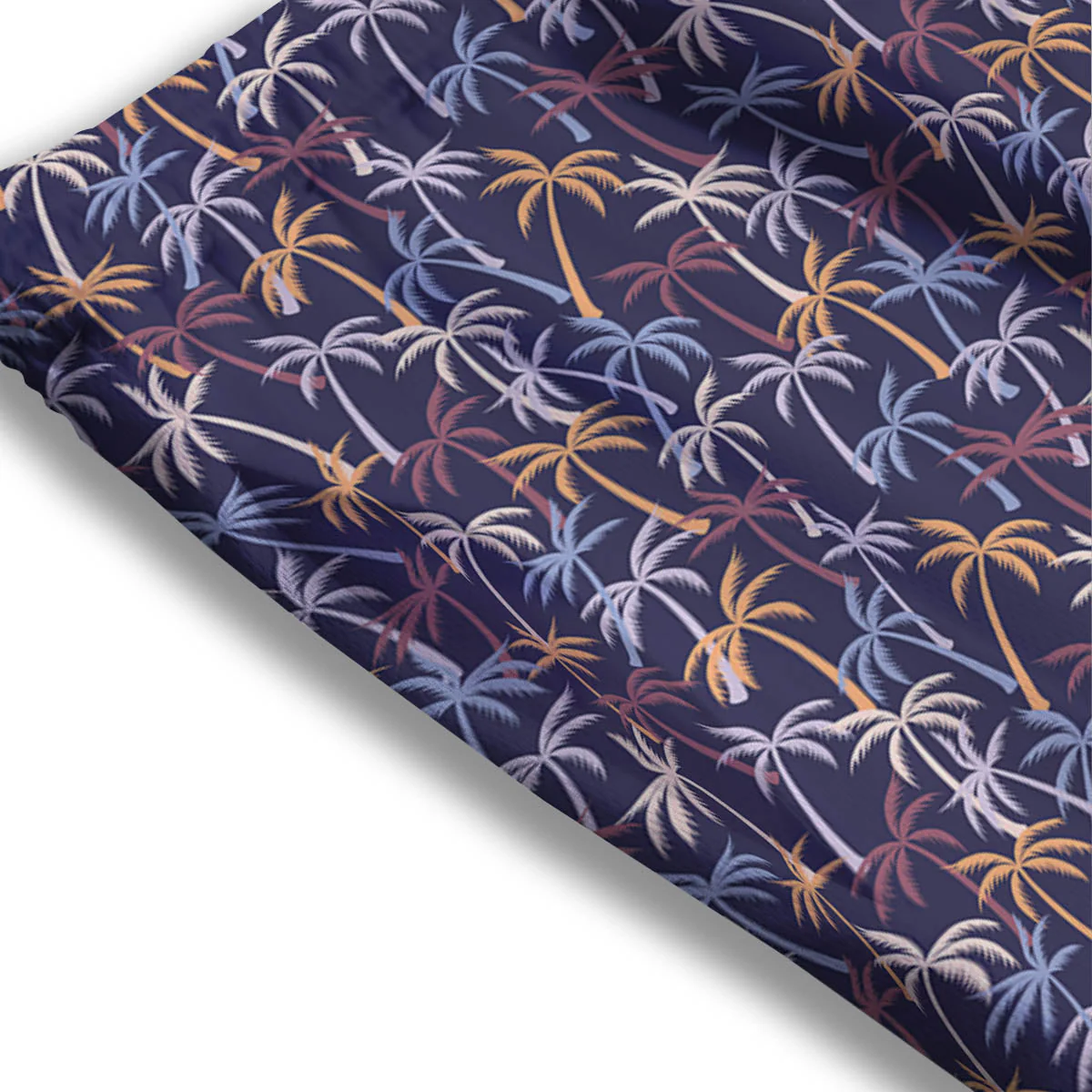 Palm Tree Colorful Print Pattern Mesh Shorts - Image 3