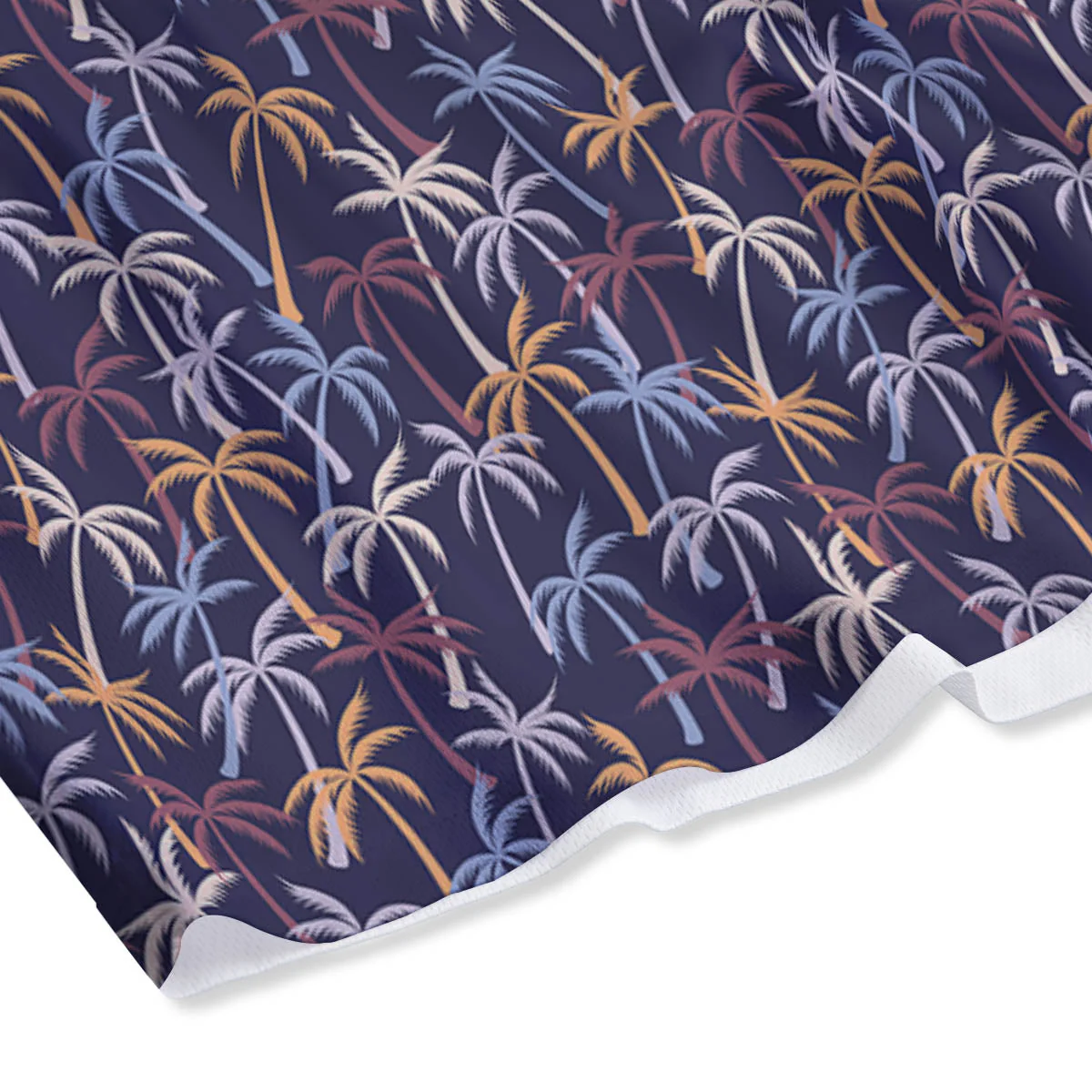 Palm Tree Colorful Print Pattern Mesh Shorts - Image 4