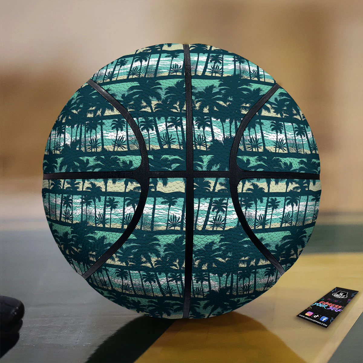 Palm Tree Print Pattern Basketball