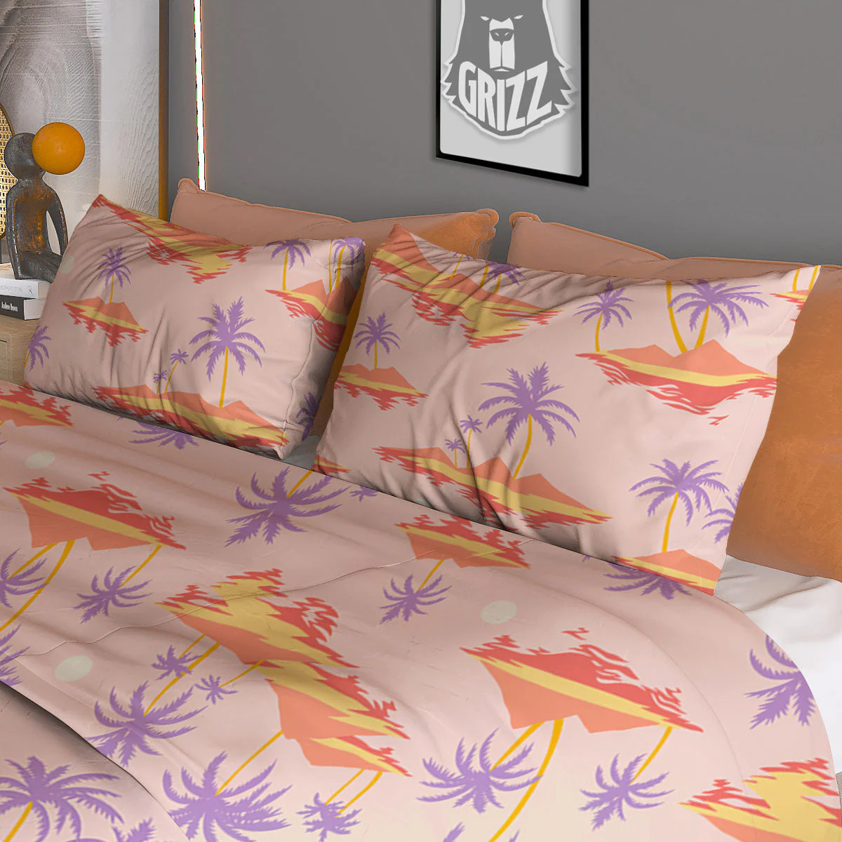 Paradise Hawaii Tropical Print Pattern Duvet Cover Bedding Set - Image 3