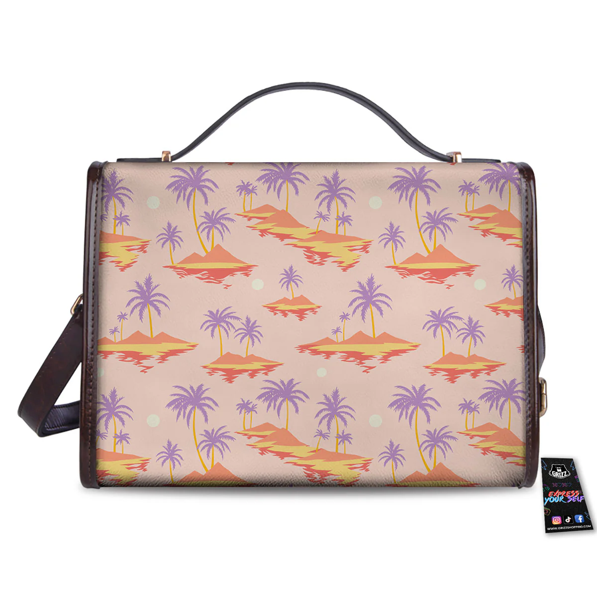 Paradise Hawaii Tropical Print Pattern Women's Satchel Bag - Image 2