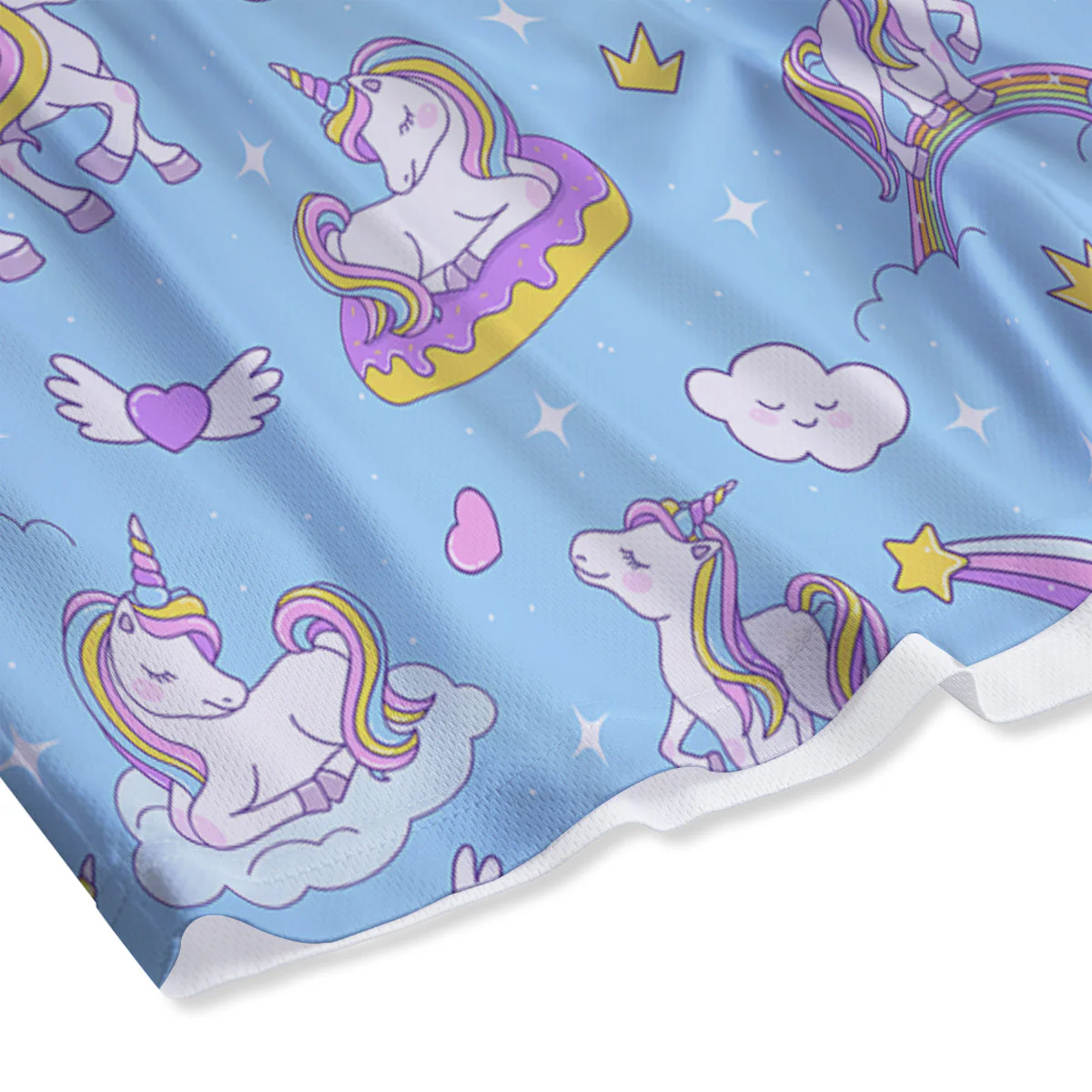 Paradise Unicorn Print Pattern Mesh Shorts - Image 4