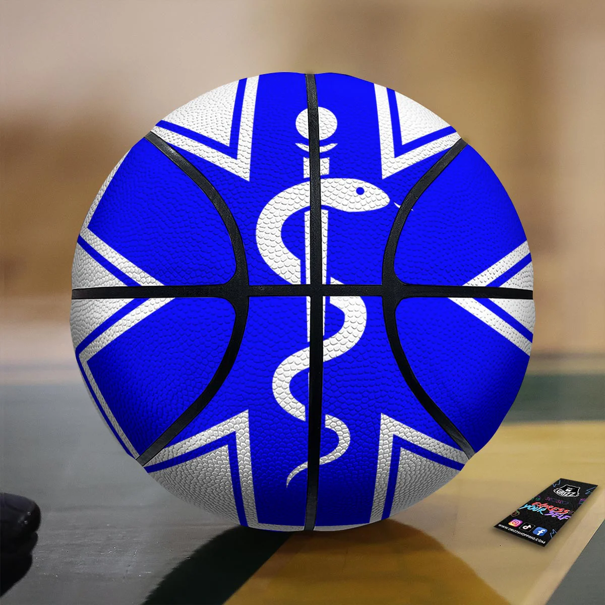 Paramedic Symbol The Star Of Life Print Basketball