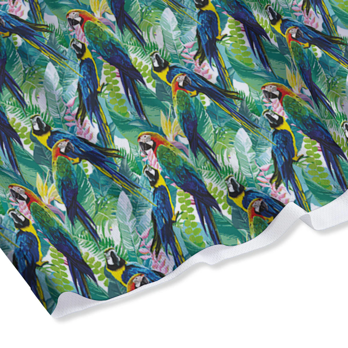 Parrot Macaw Print Pattern Mesh Shorts - Image 4