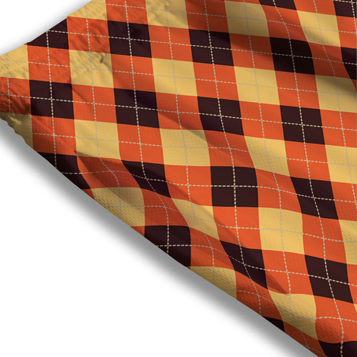 Party Argyle Halloween Print Pattern Mesh Shorts - Image 3