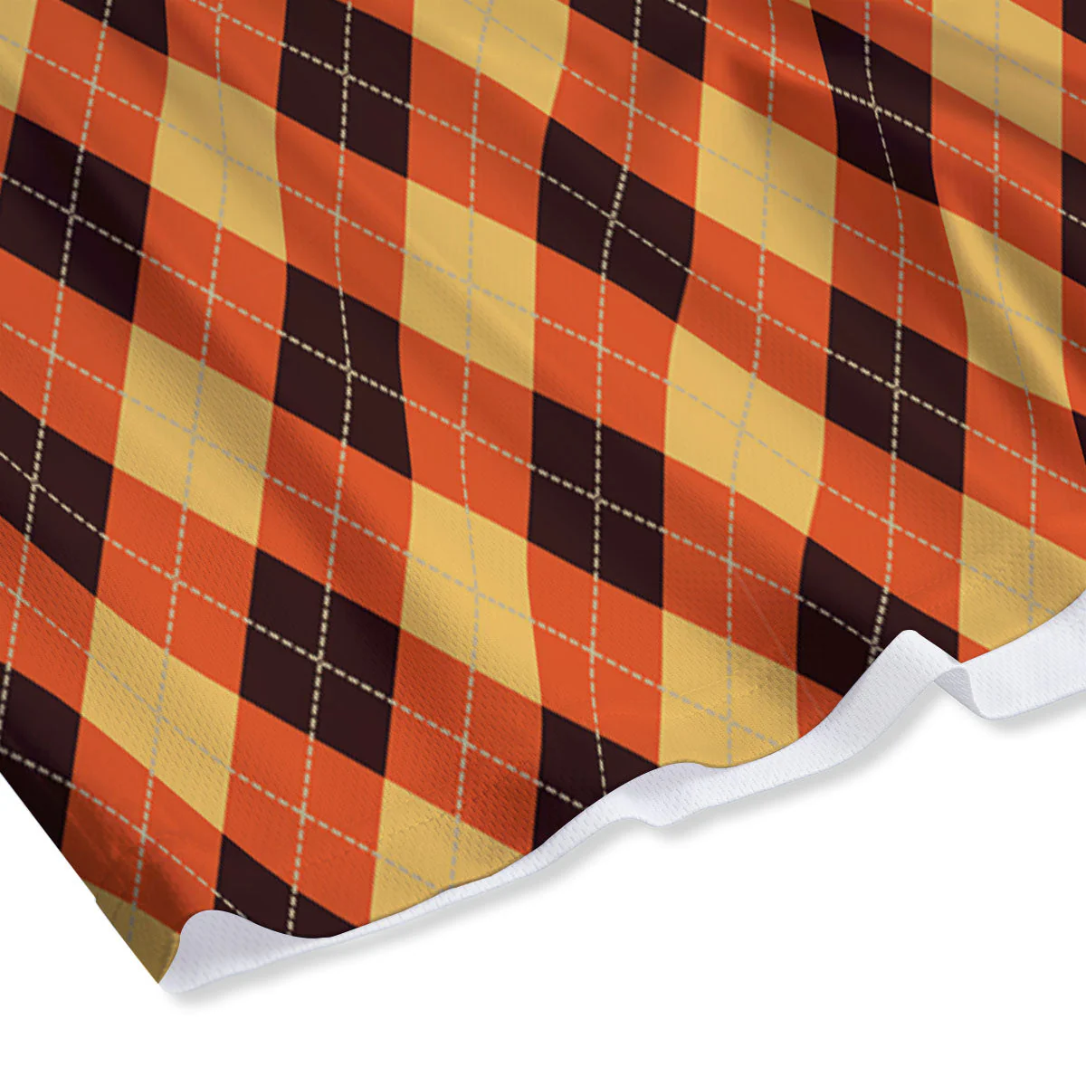 Party Argyle Halloween Print Pattern Mesh Shorts - Image 4