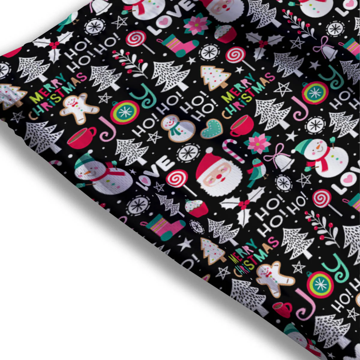 Party Elements Christmas Print Pattern Mesh Shorts - Image 3