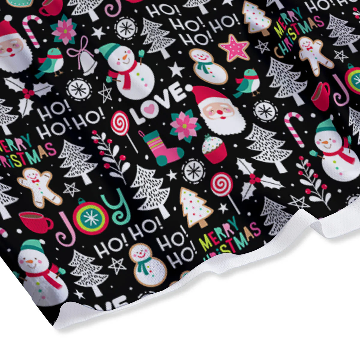 Party Elements Christmas Print Pattern Mesh Shorts - Image 4