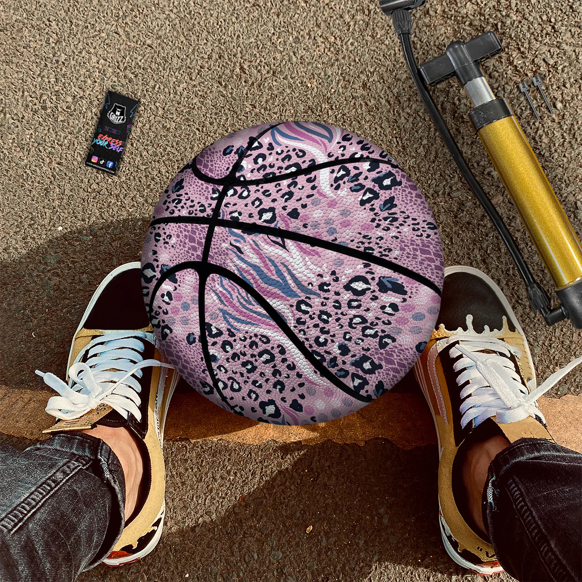 Pastel Mix Animal Skin Print Basketball - Image 2