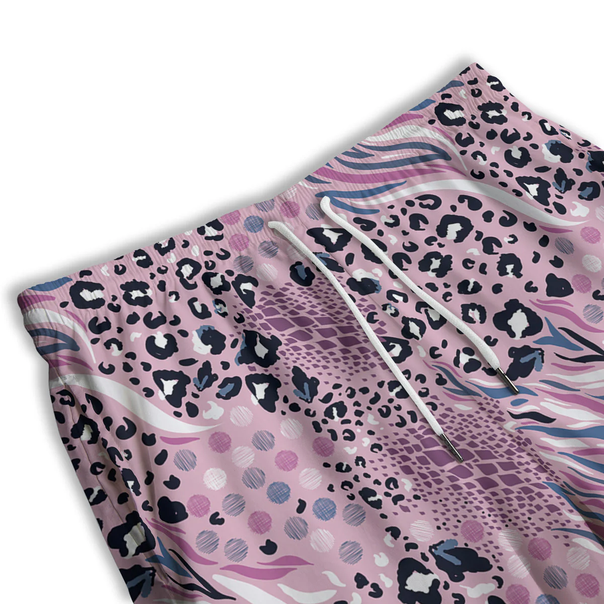 Pastel Mix Animal Skin Print Men's Athletic Shorts - Image 3