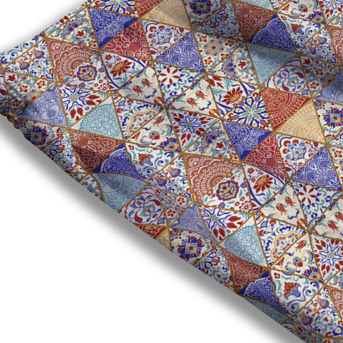 Patchwork Boho Mandala Print Pattern Mesh Shorts - Image 3