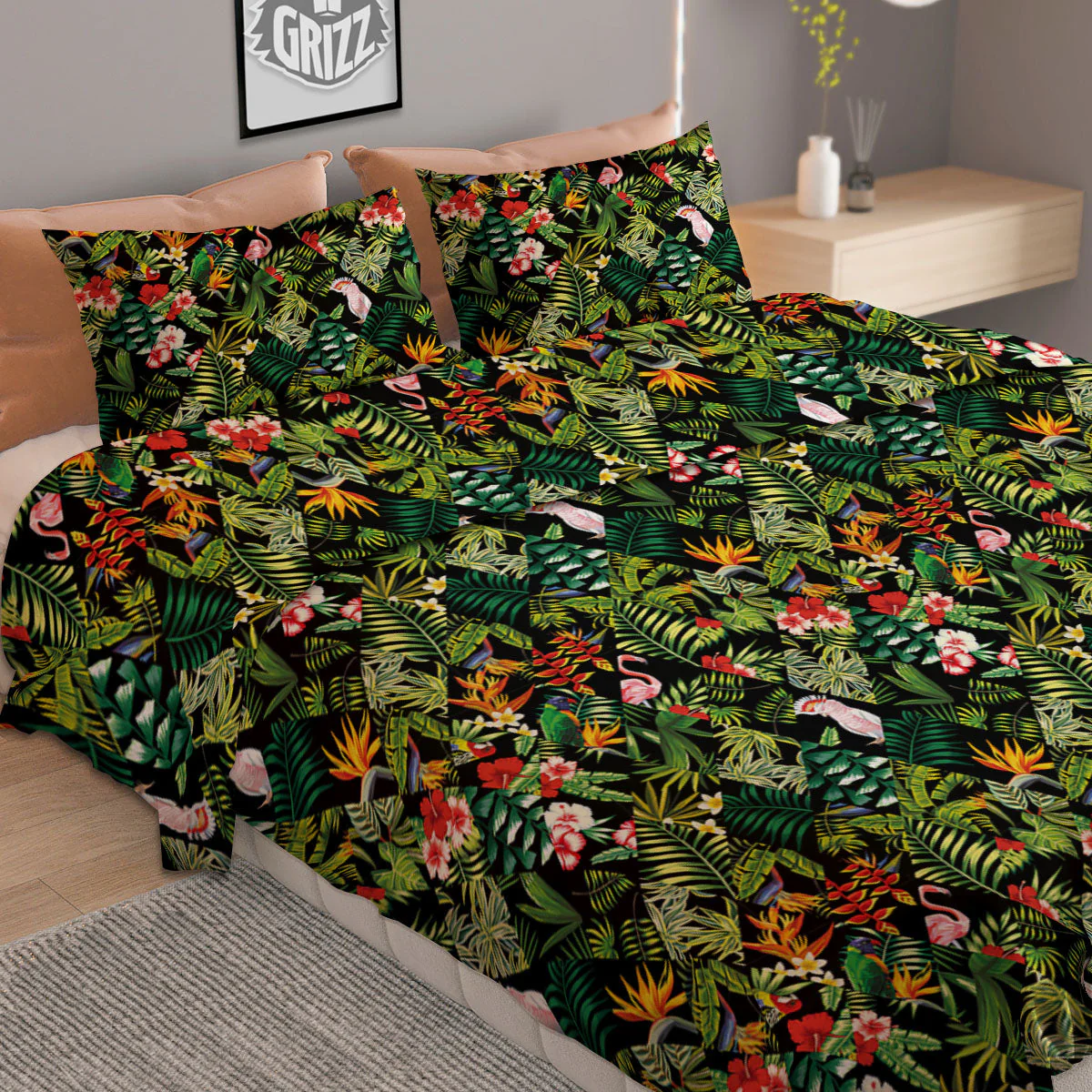 Patchwork Exotic Print Pattern Duvet Cover Bedding Set - Image 2