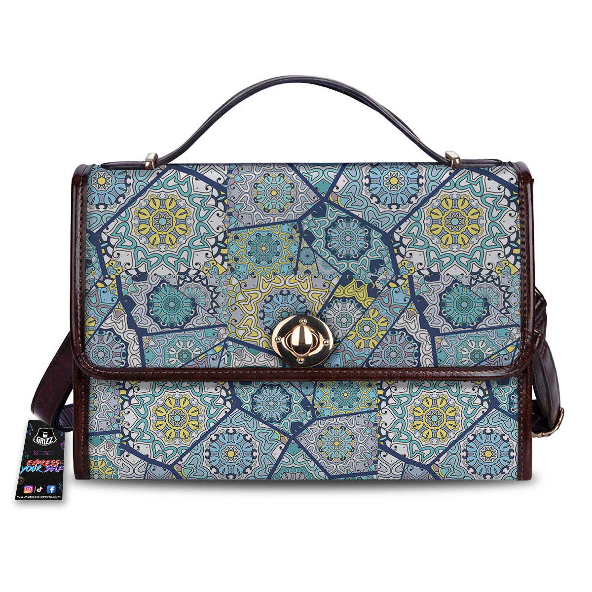 Patchwork Indian Floral Print Pattern Women's Satchel Bag