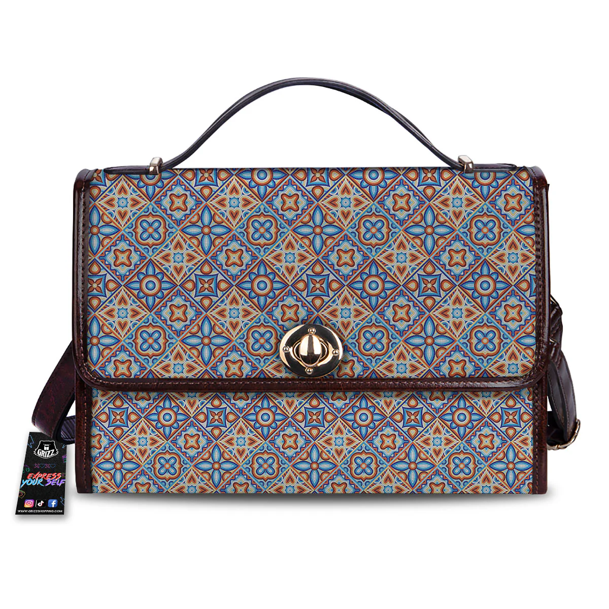 Patchwork Mosaic Print Pattern Women's Satchel Bag