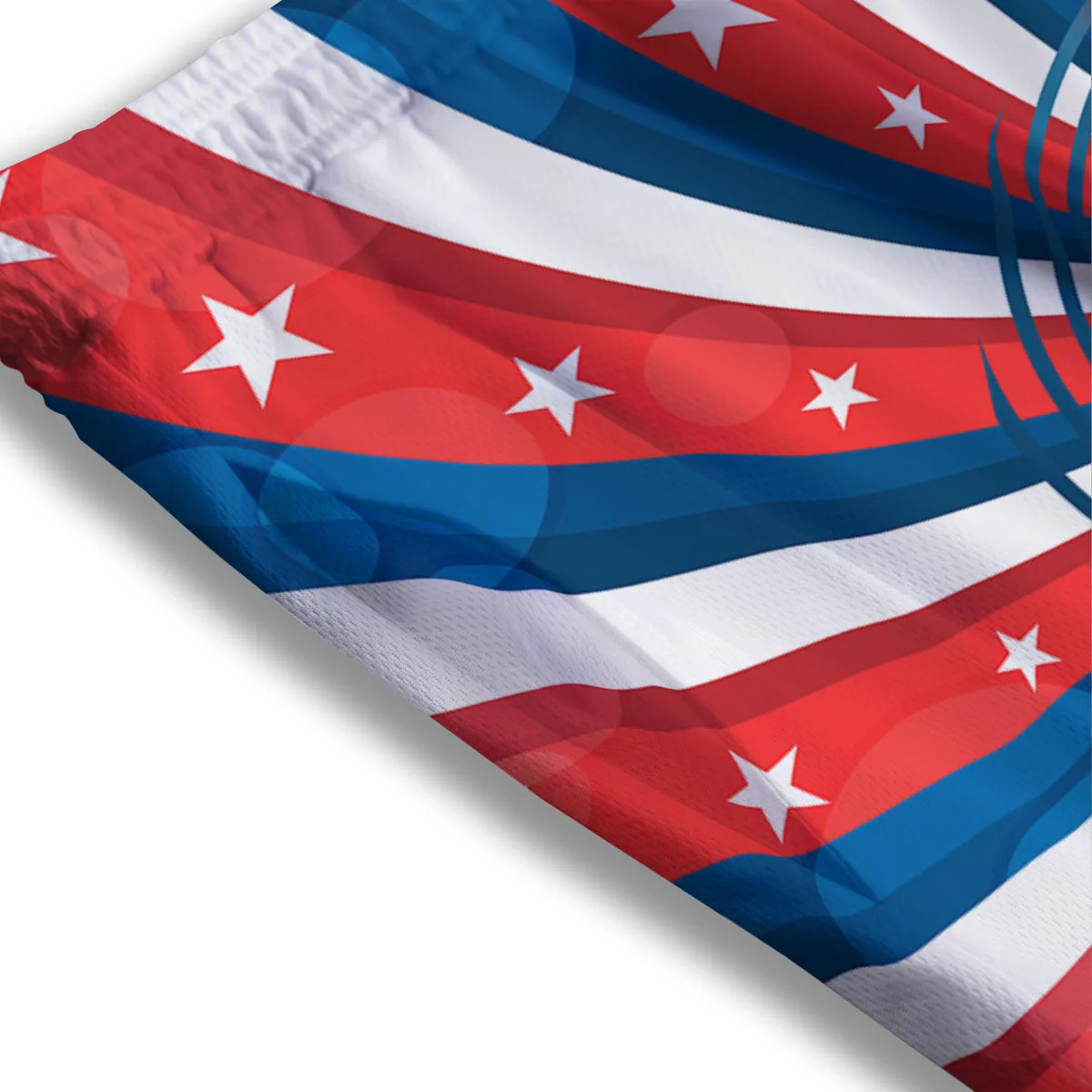 Patriotic Swirly American Print Mesh Shorts - Image 3