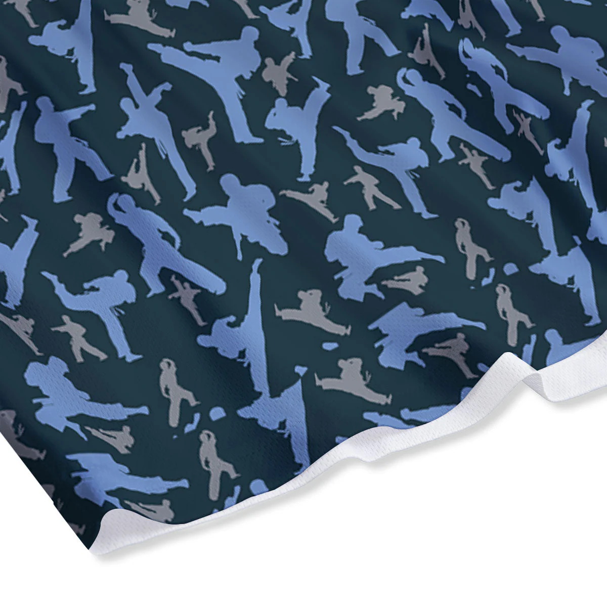 Pattern Karate Print Mesh Shorts - Image 4
