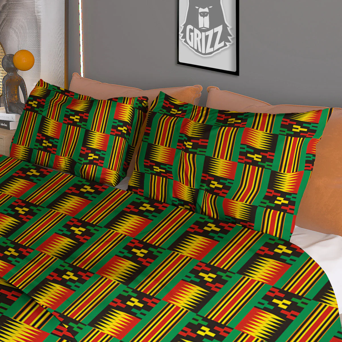 Pattern Kente Print Duvet Cover Bedding Set - Image 3