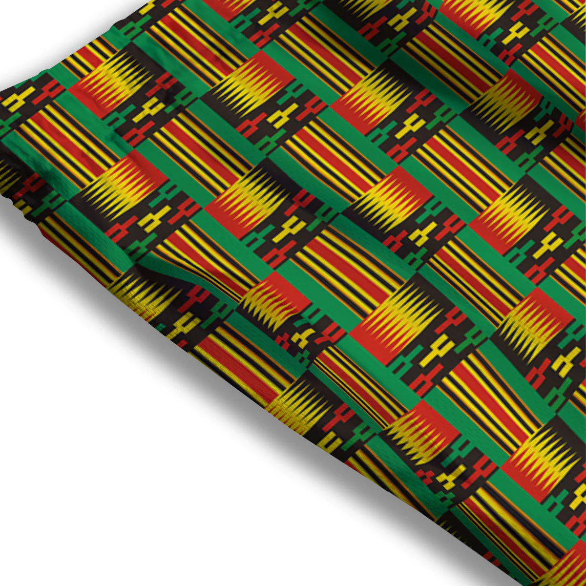 Pattern Kente Print Mesh Shorts - Image 3