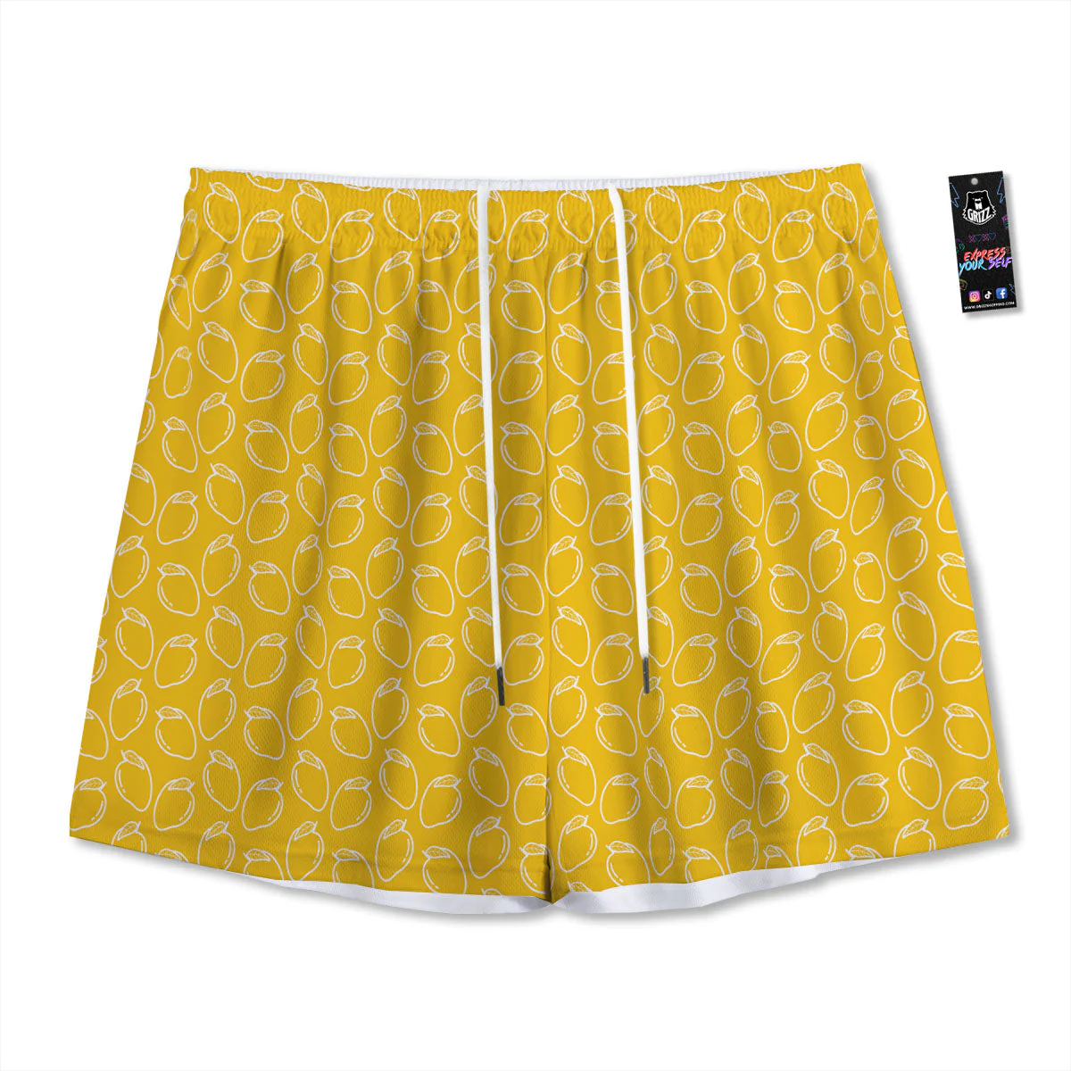 Pattern Mango Print Mesh Shorts