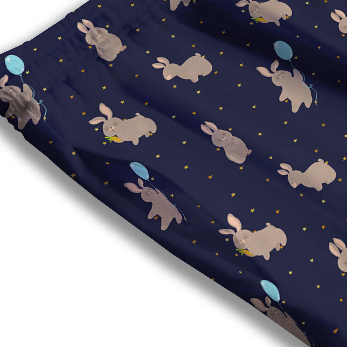 Pattern Mini Rabbit Print Mesh Shorts - Image 3