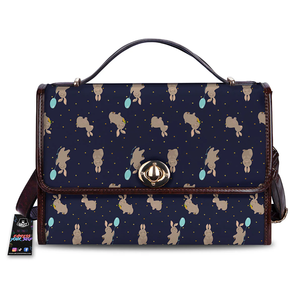 Pattern Mini Rabbit Print Women's Satchel Bag