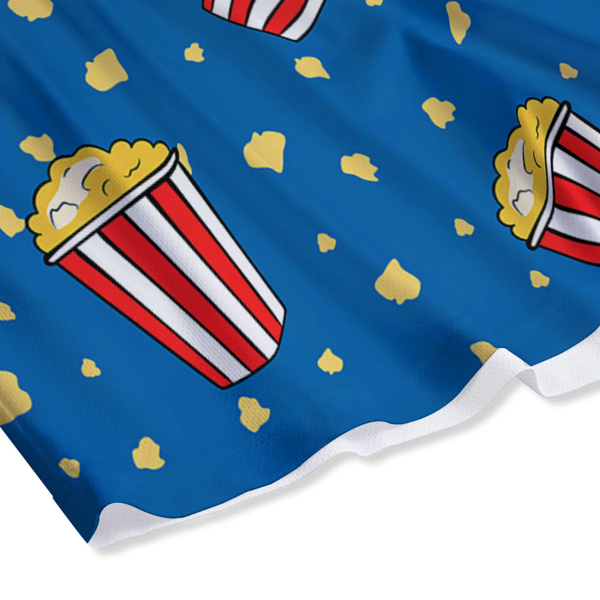 Pattern Popcorn Print Mesh Shorts - Image 4