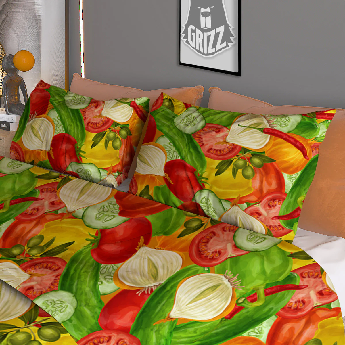 Pattern Vegan Print Pattern Duvet Cover Bedding Set - Image 3