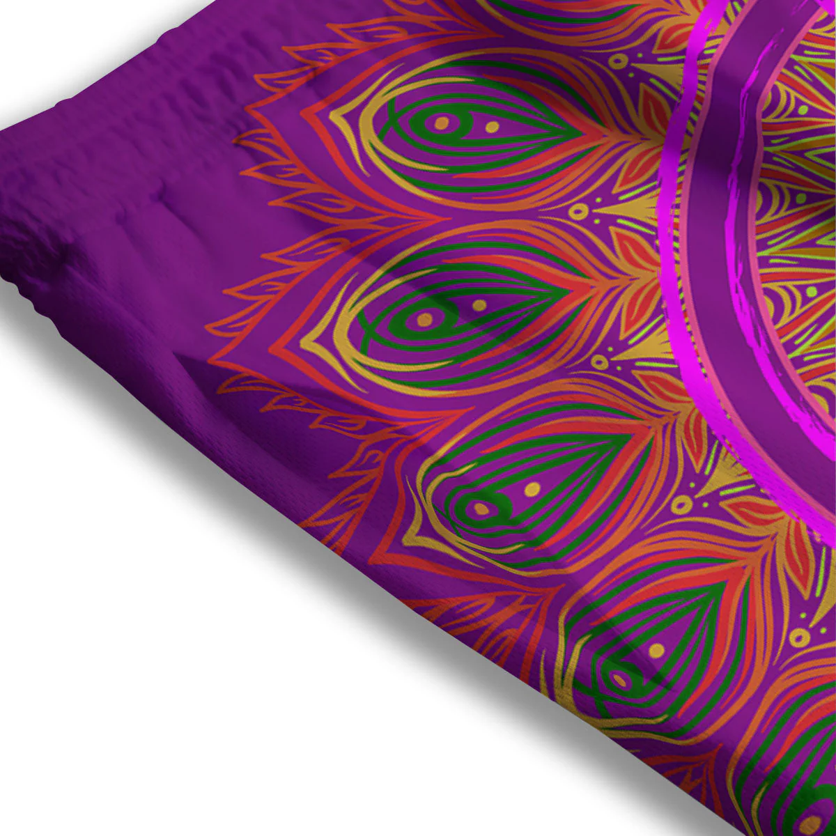 Peace Sign Psychedelic Hippie Print Mesh Shorts - Image 3