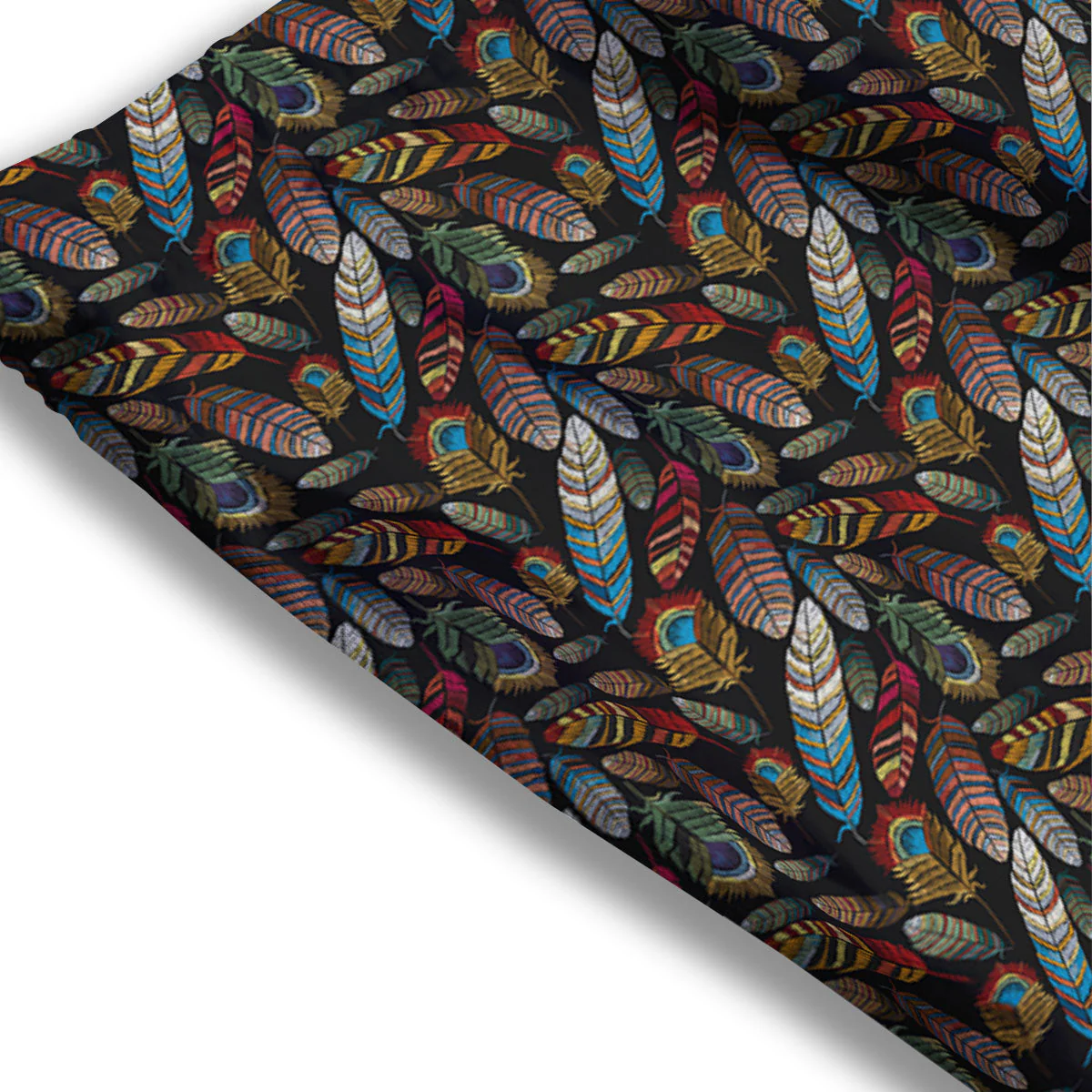 Peacock Embroidery Print Pattern Mesh Shorts - Image 3