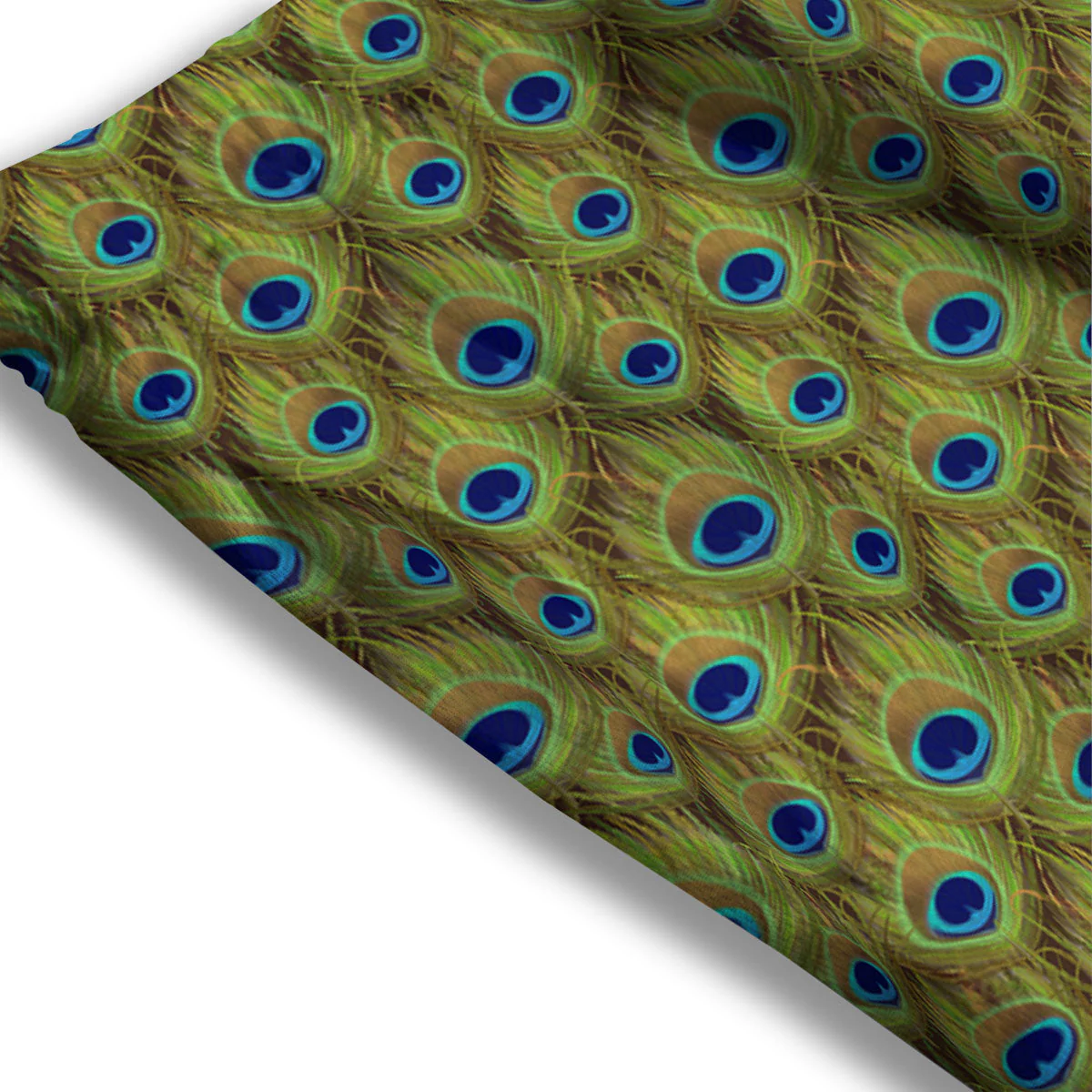 Peacock Feather Boho Print Pattern Mesh Shorts - Image 3