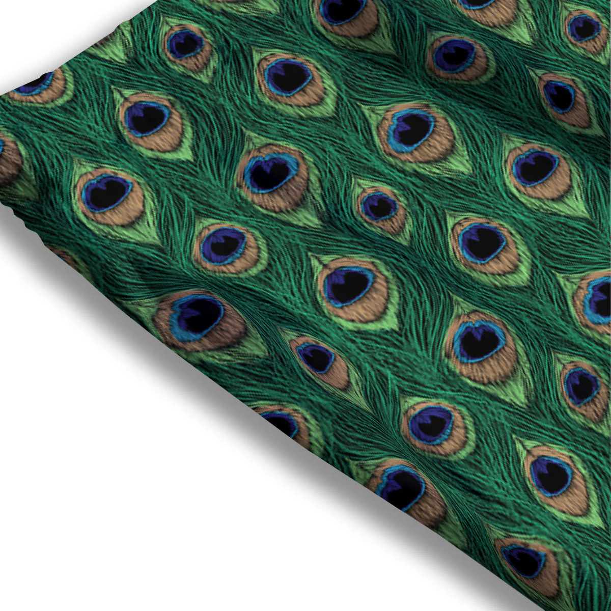 Peacock Tail Print Mesh Shorts - Image 3