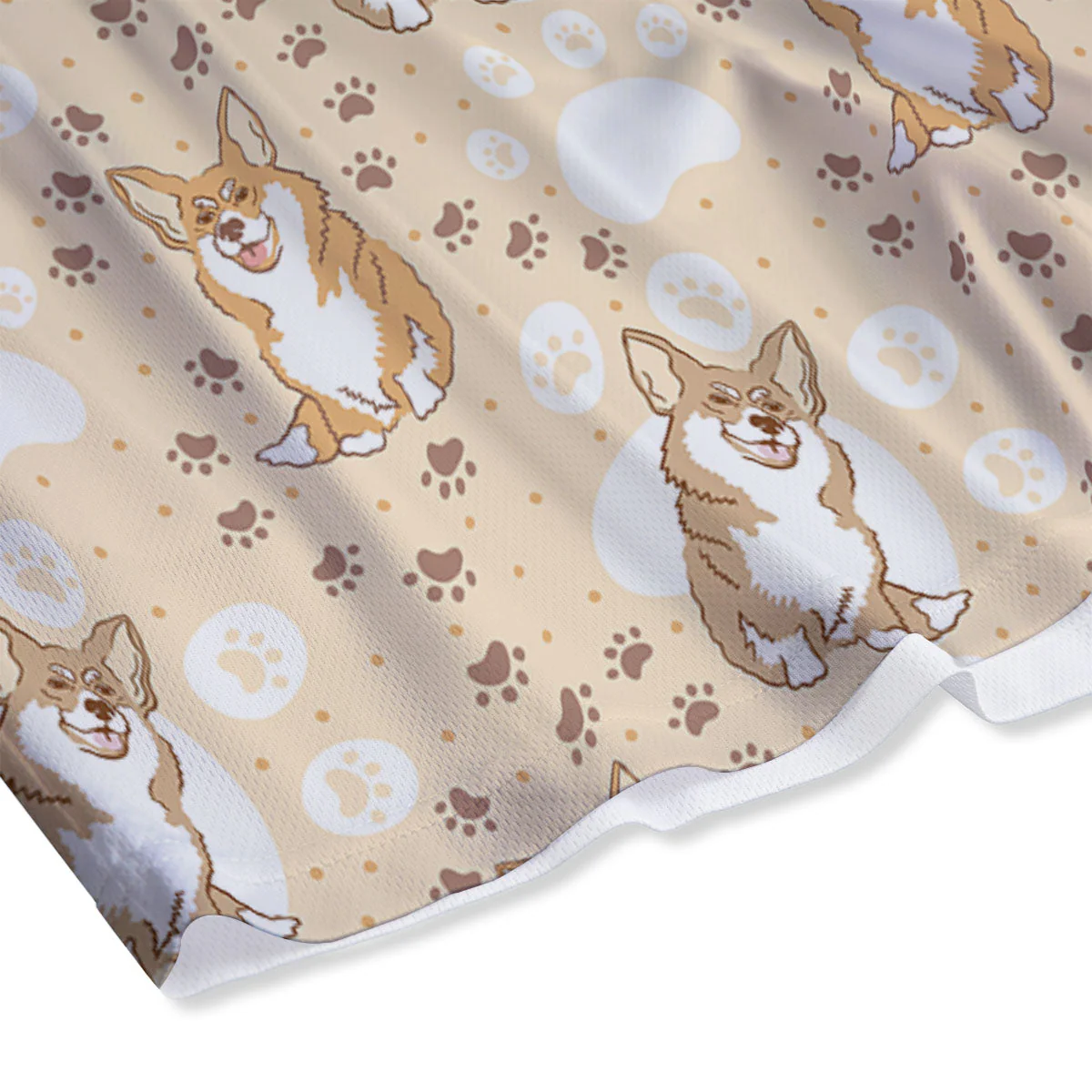 Pembroke Welsh Corgi Print Pattern Mesh Shorts - Image 4