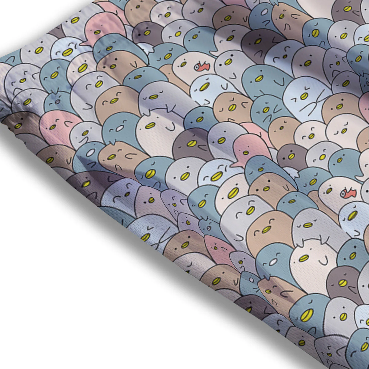 Penguin Cute Colorful Print Pattern Mesh Shorts - Image 3