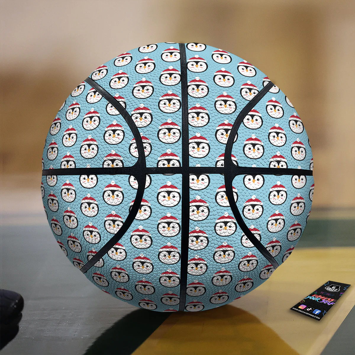 Penguin Face Cute Print Pattern Basketball
