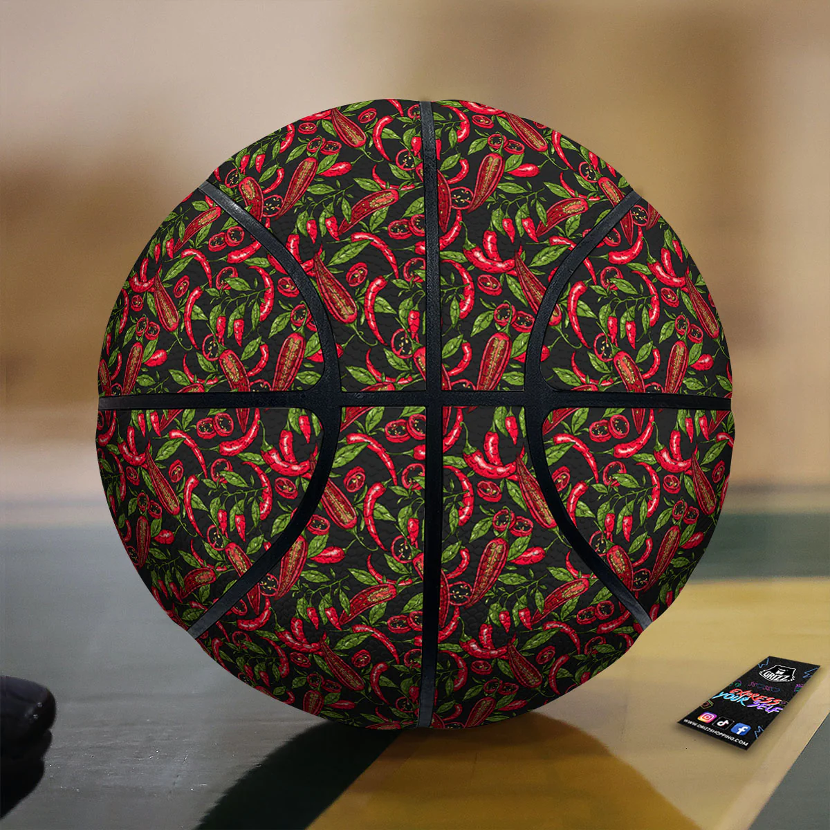 Peppers Hot Chili Print Pattern Basketball