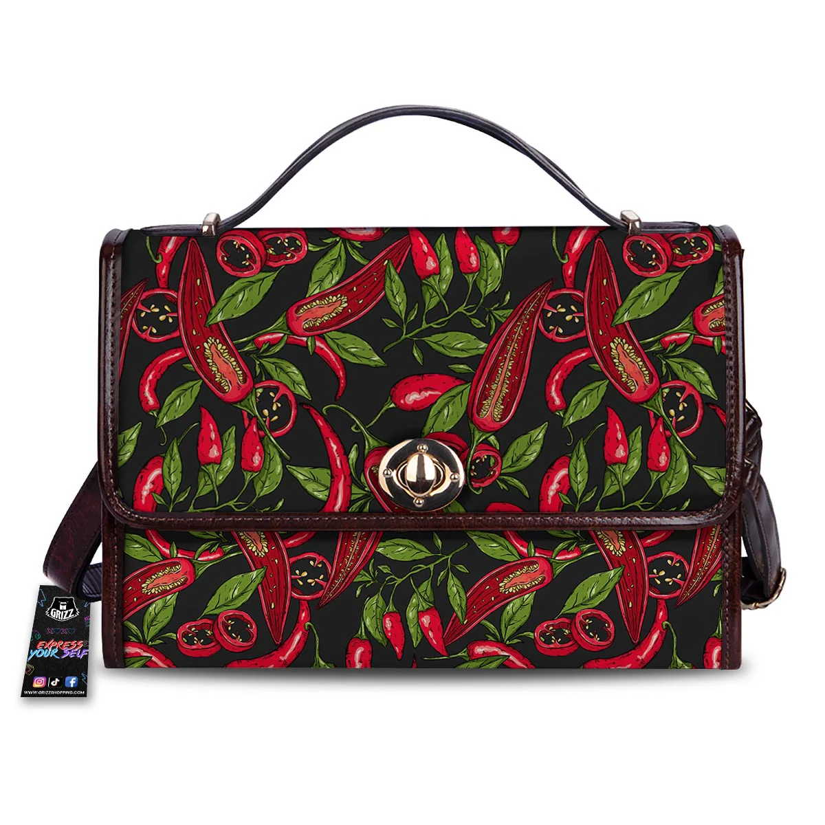 Peppers Red Chili Print Pattern Women's Satchel Bag