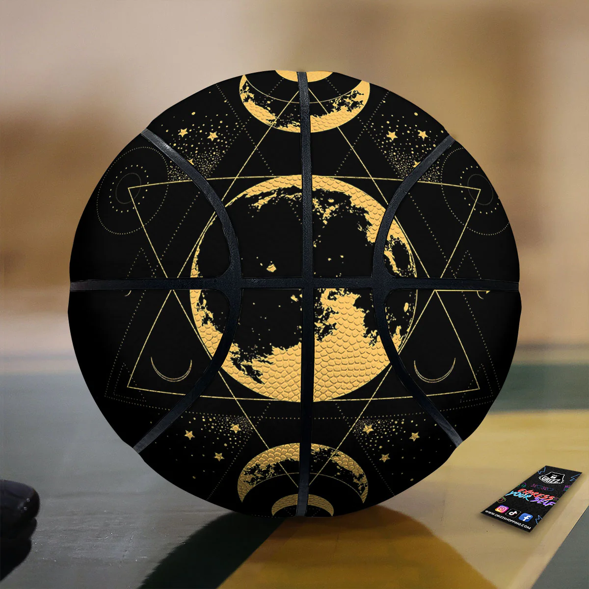 Phase Geometric Moon Print Basketball