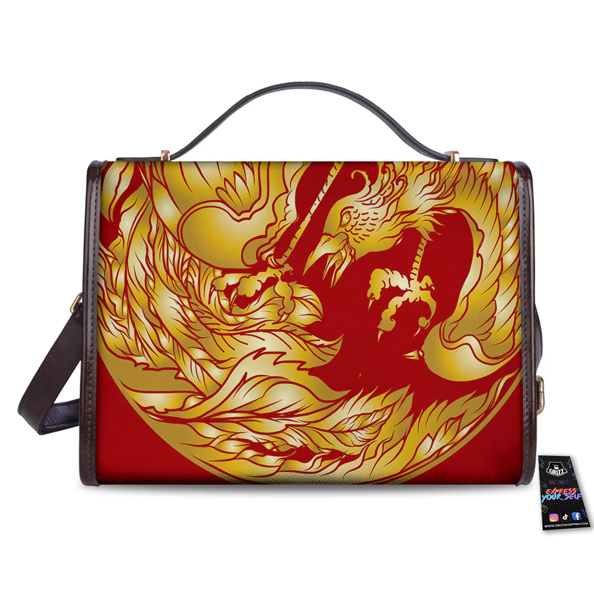 Phoenix Japanese Print Women's Satchel Bag - Image 2
