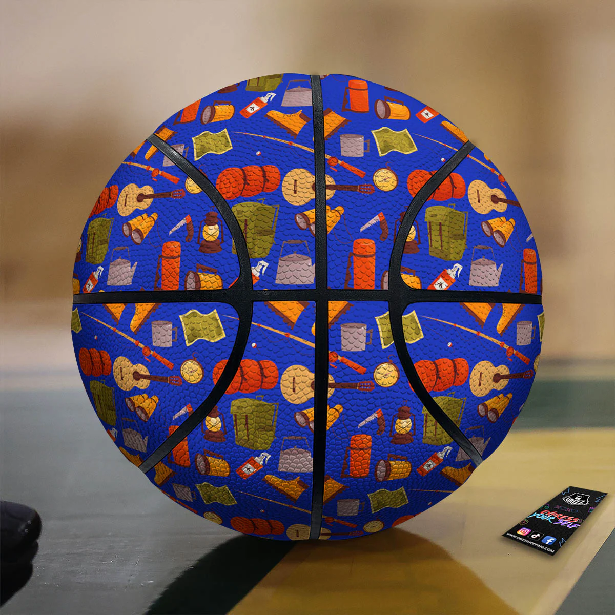 Picnic Camping Print Pattern Basketball