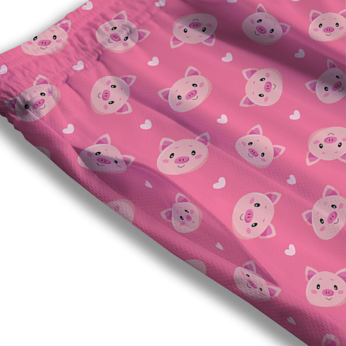 Pig Cute Cartoon Print Pattern Mesh Shorts - Image 3
