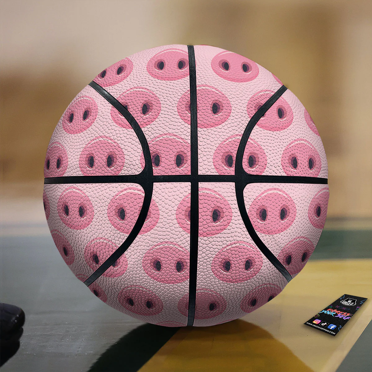 Pig Nose Pink Print Pattern Basketball